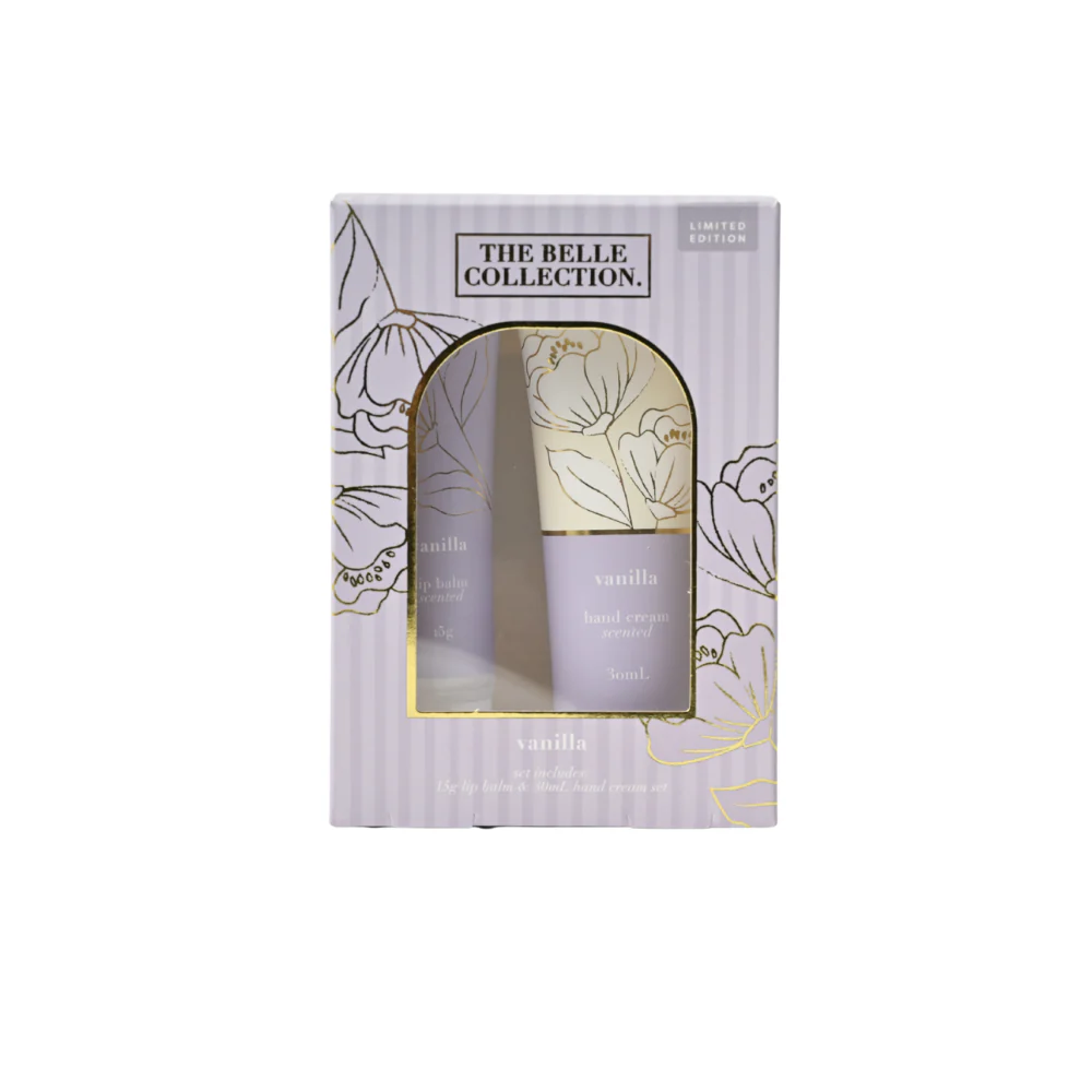 Belle Collection Lip Balm & Hand Cream Set Mini - VANILLA - Image 3