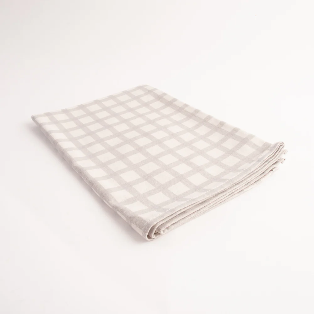 K&Co Home Collection Tea Towel - GREY CHECK - Image 3