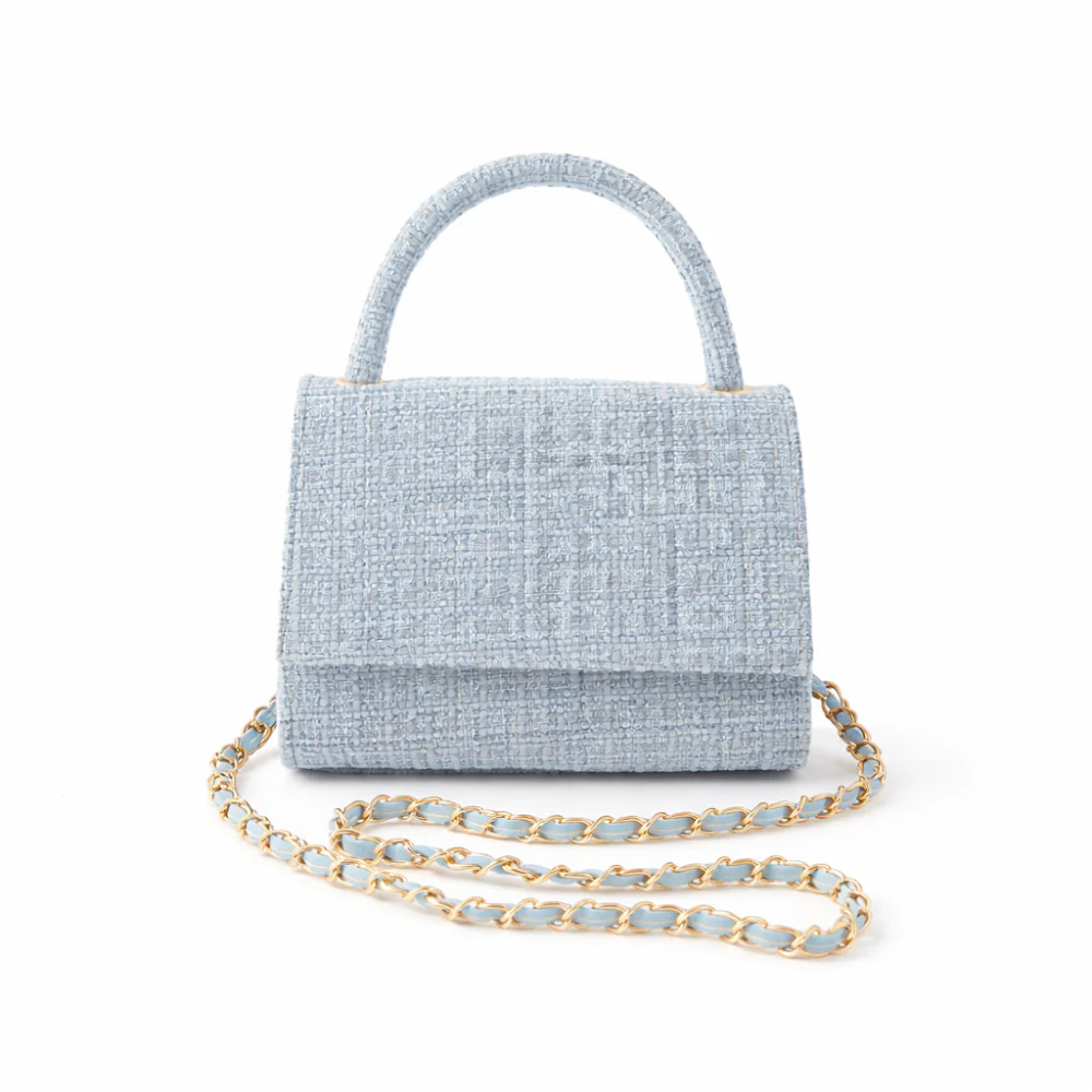 K&Co. Petal Series Boucle Top Handle Side Bag - BLUE