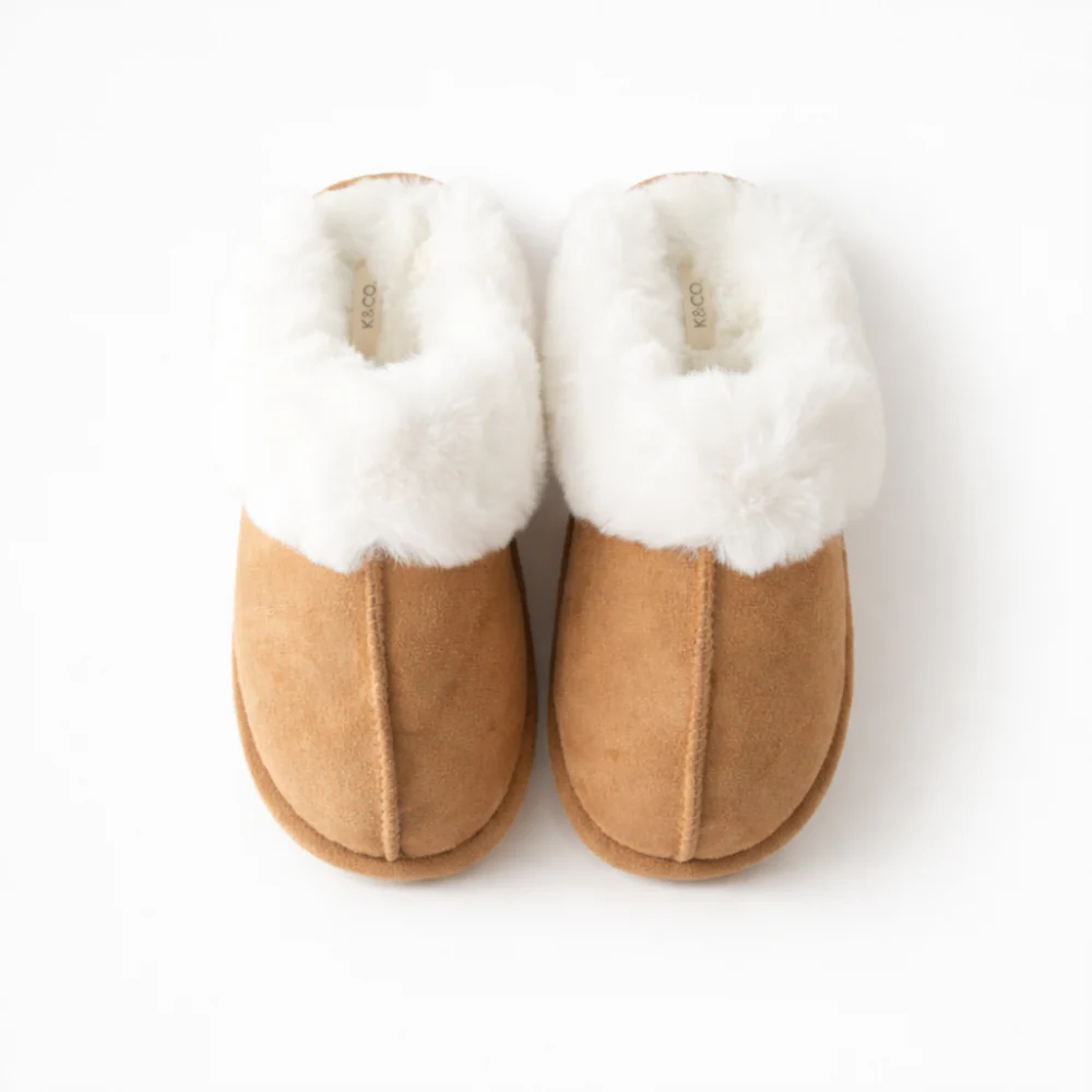 K&Co. Petal Series Closed Toe Slipper - TAN - Image 3