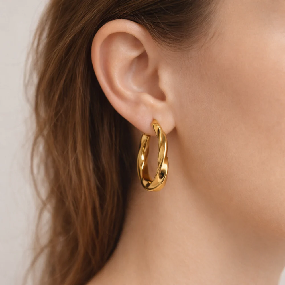 K&Co. Signature Jewellery Georgia Twist Earrings - GOLD - Image 2