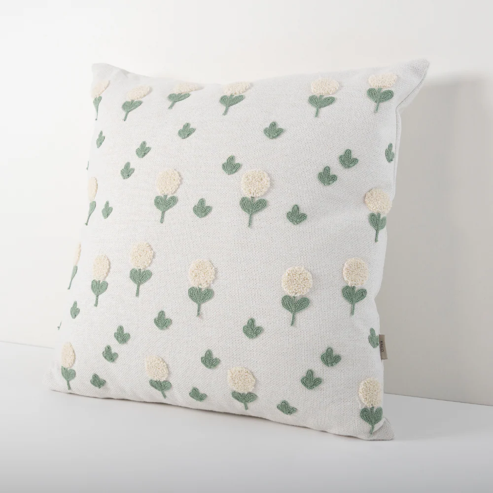 K&Co Texture Cushion - Cream Blossoms - Image 2