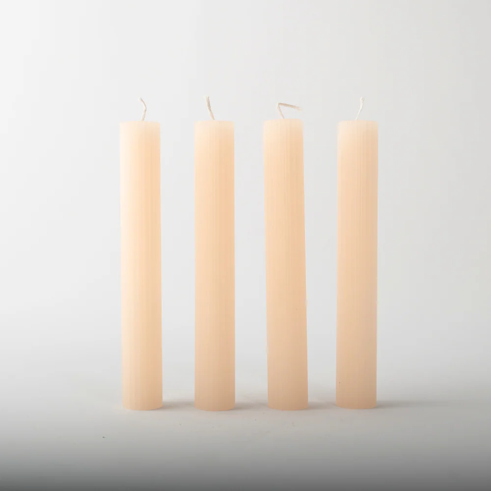 Fleur Tapered Candles 4pk - LIGHT PINK - Image 2
