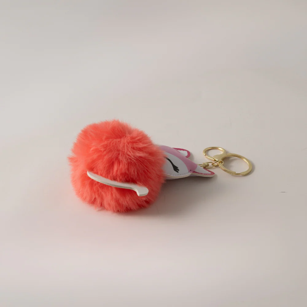 Keychain Pom Pom Buddy - FOX PINK - Image 2