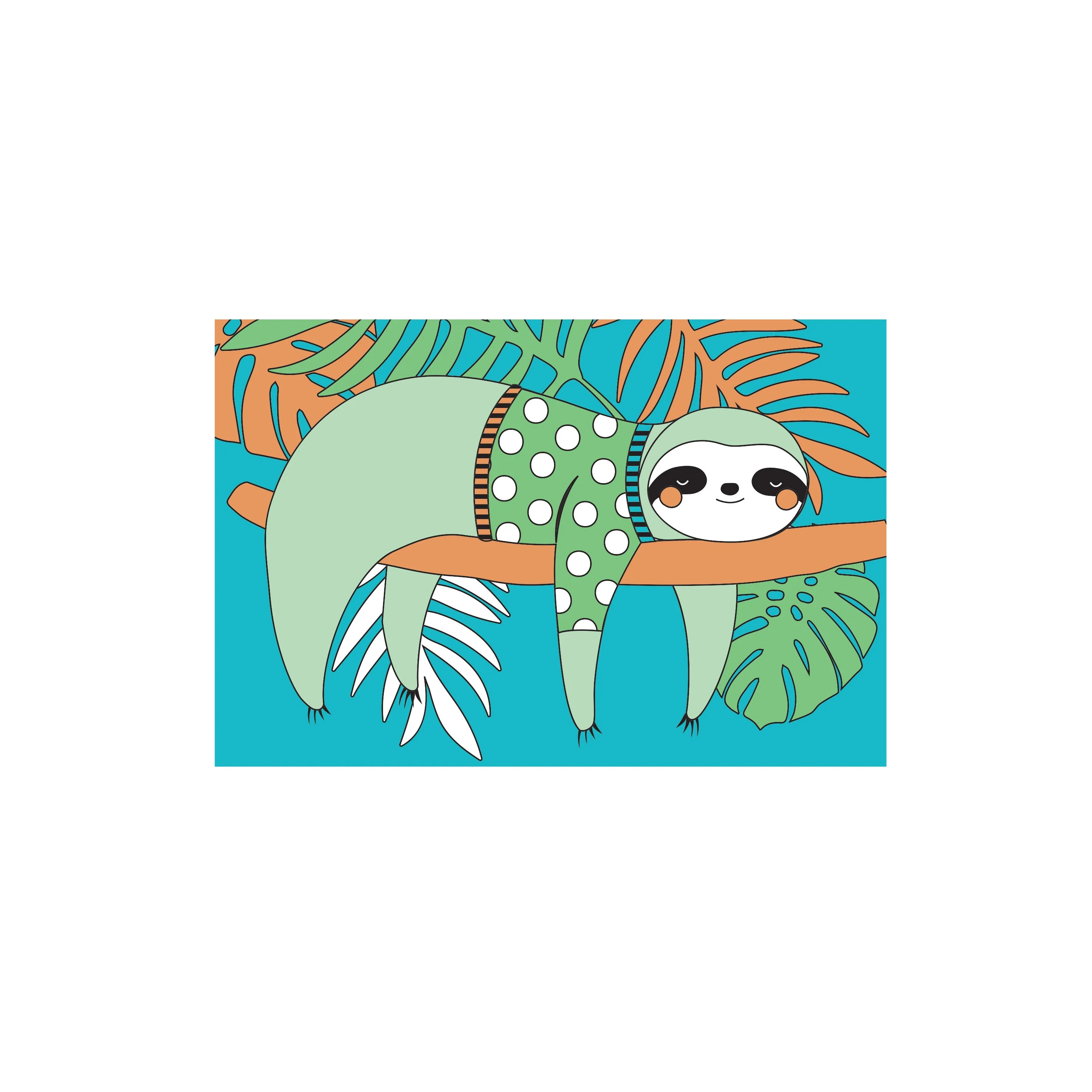 Kaiser Creative Club - Kids Canvas with Easel - SLOTH - Image 2