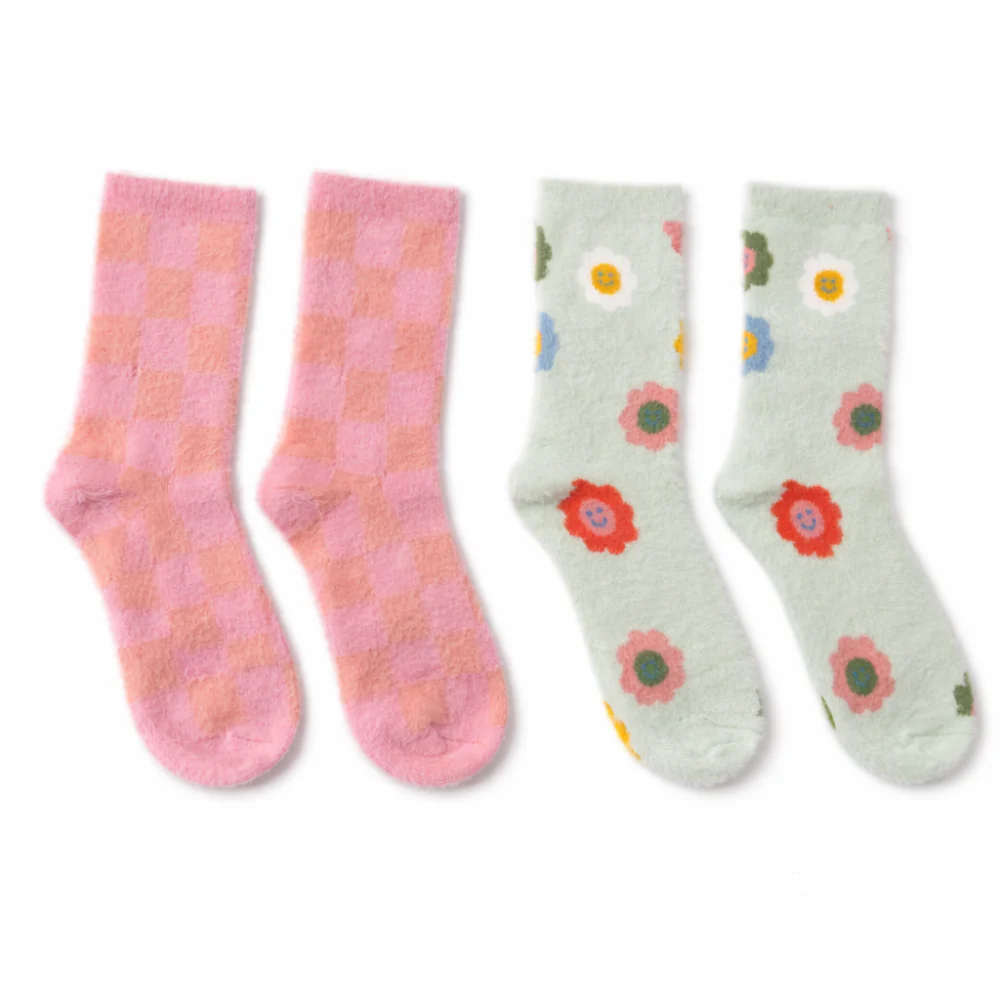 The Daisy Edit 2pk Sleep Socks - POSY