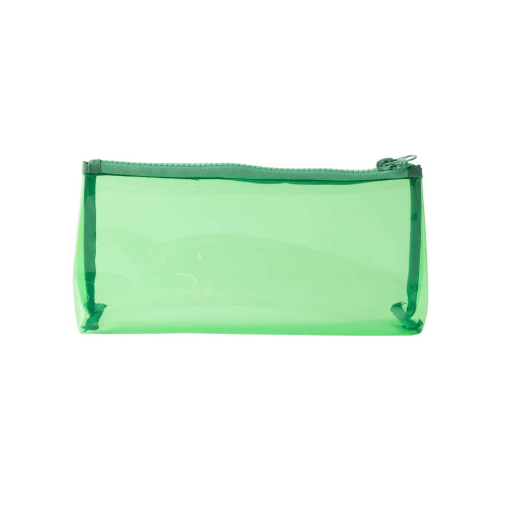 Vivid Collection Clear Pencil Case - GREEN